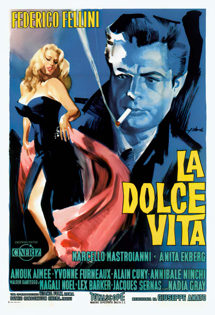 La Dolce Vita (1960) vintage movie poster